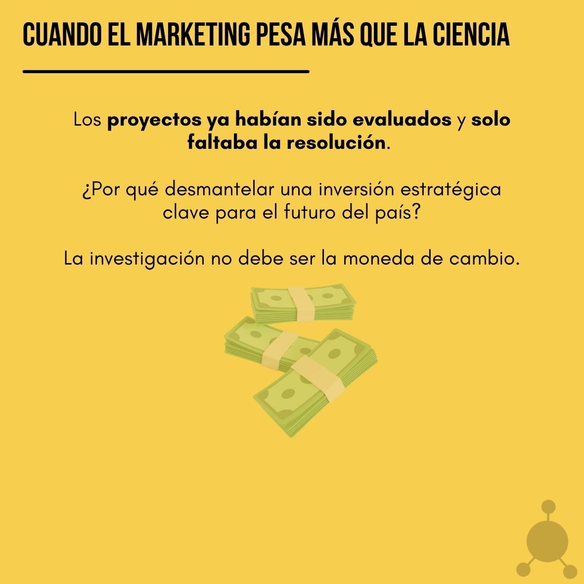 FJIprecarios's tweet image. Los proyectos ya habían sido evaluados y solo faltaba la resolución. ¿Por qué desmantelar una inversión estratégica clave para el futuro del país? La investigación no debe ser la moneda de cambio 💸