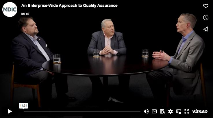 Learn how a quality first mindset can drive success in an organization by watching the <a href="/MDIConline/">MDIC</a> "Case for Quality" series. In this session, our VP of Quality Assurance &amp; Regulatory Affairs, Al Crouse, shares his experience and insights along with other industry thought