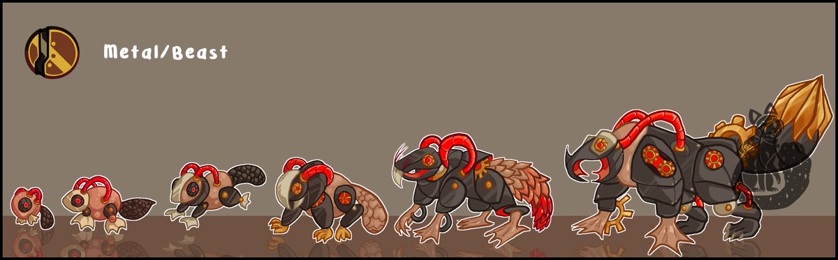 Shift_Ascend's tweet photo. Lastly, Aurums venture into making a beast creature. The metal beast is a gatherer for minerals, and lumber!

#Chimeros #indiegame #IndieGameDev #gamedev #conceptart https://t.co/YSjZIkopEf