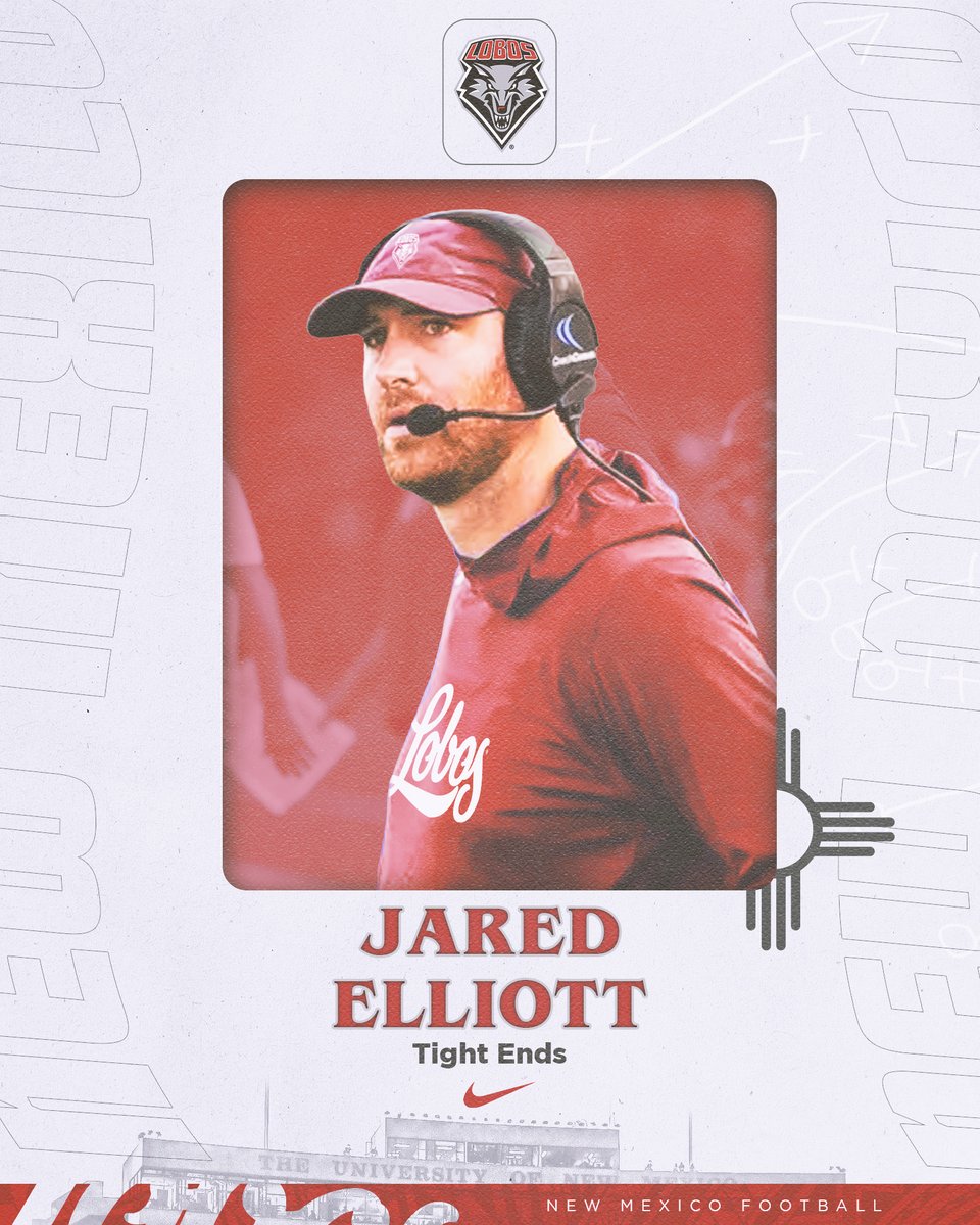New Mexico Football (@unmlobofb) on Twitter photo Let's welcome tight ends coach Jared Elliott (<a href="/_CoachElliott/">Jared Elliott</a>) to the Lobo Family!!!
Elliott comes to UNM after serving as the offensive coordinator and tight ends coach at Ball State. Elliott also spent four years as the head coach at Western Illinois.
#GoLobos | ๐บ๐ Let's welcome tight ends coach Jared Elliott (<a href="/_CoachElliott/">Jared Elliott</a>) to the Lobo Family!!!
Elliott comes to UNM after serving as the offensive coordinator and tight ends coach at Ball State. Elliott also spent four years as the head coach at Western Illinois.
#GoLobos | ๐บ๐