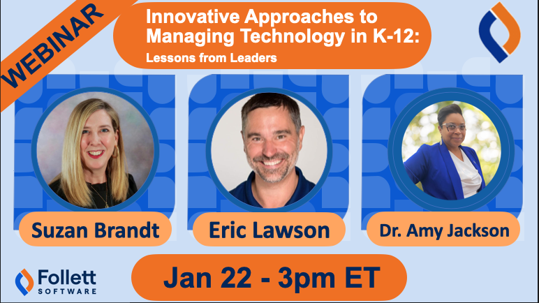 Carl Hooker (@mrhooker) on Twitter photo Register for our rock star panel of tech leaders - Jan 22 - 3pm ET - "Innovative Approaches to Managing Technology in K12" - with <a href="/elawson1977/">Eric Lawson</a> <a href="/SuzanBrandt/">Suzan Brandt</a> <a href="/techyouverymuch/">Dr. Amy Jackson</a> <a href="/FollettSoftware/">Follett Software</a>
follettcommunity.com/s/communityeve… Register for our rock star panel of tech leaders - Jan 22 - 3pm ET - "Innovative Approaches to Managing Technology in K12" - with <a href="/elawson1977/">Eric Lawson</a> <a href="/SuzanBrandt/">Suzan Brandt</a> <a href="/techyouverymuch/">Dr. Amy Jackson</a> <a href="/FollettSoftware/">Follett Software</a>
follettcommunity.com/s/communityeve…