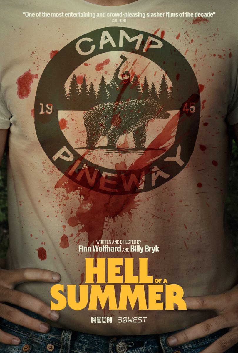 Dear Mom &amp; Dad, all the counselors are dead.

HELL OF A SUMMER.
Written and directed by Finn Wolfhard and Billy Bryk. Starring Fred Hechinger.
Trailer tomorrow.