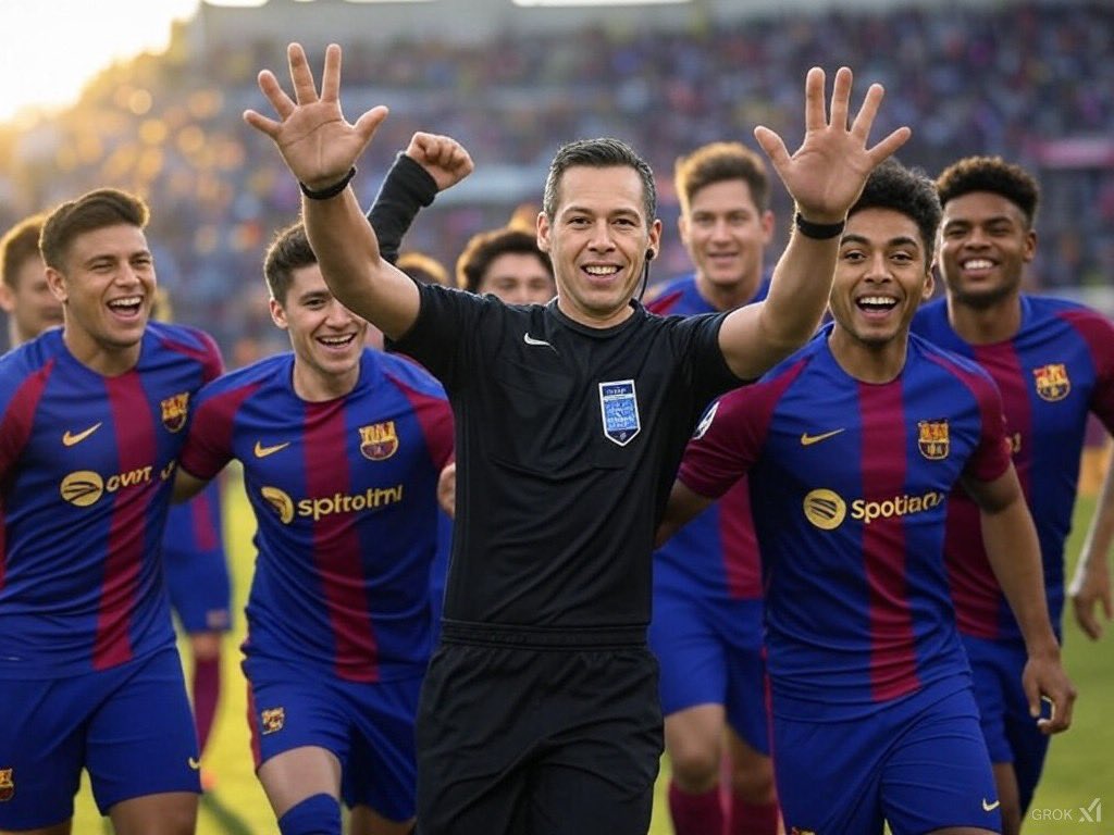 FT: Benfica 4-5 Barca. 

Robbery completed 💯 another normal week for the Catalan referee payers