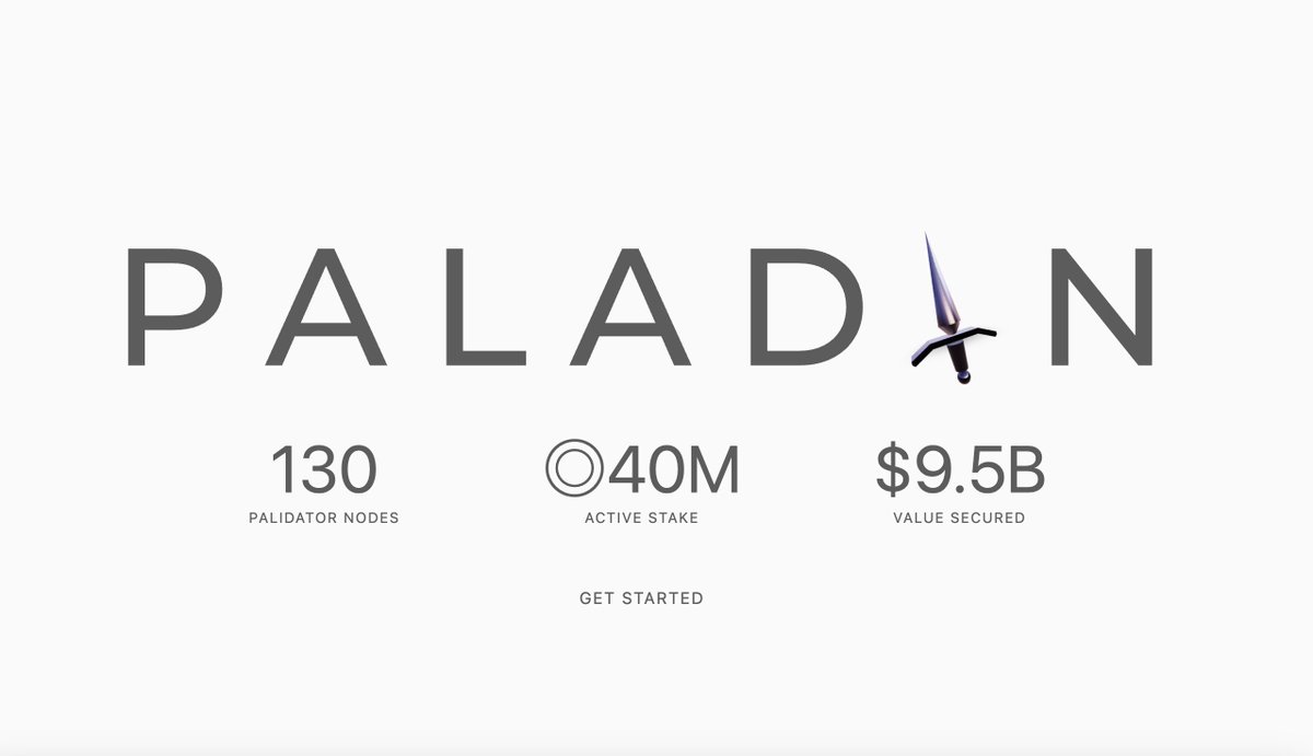 ⚔️ 10% OF SOLANA RUNS PALADIN ⚔️

The first $PAL incentive snapshot 📸 for early Palidators has been taken (next one at 20%).

40M SOL staked. 130 Palidators.

This is Paladin 👇