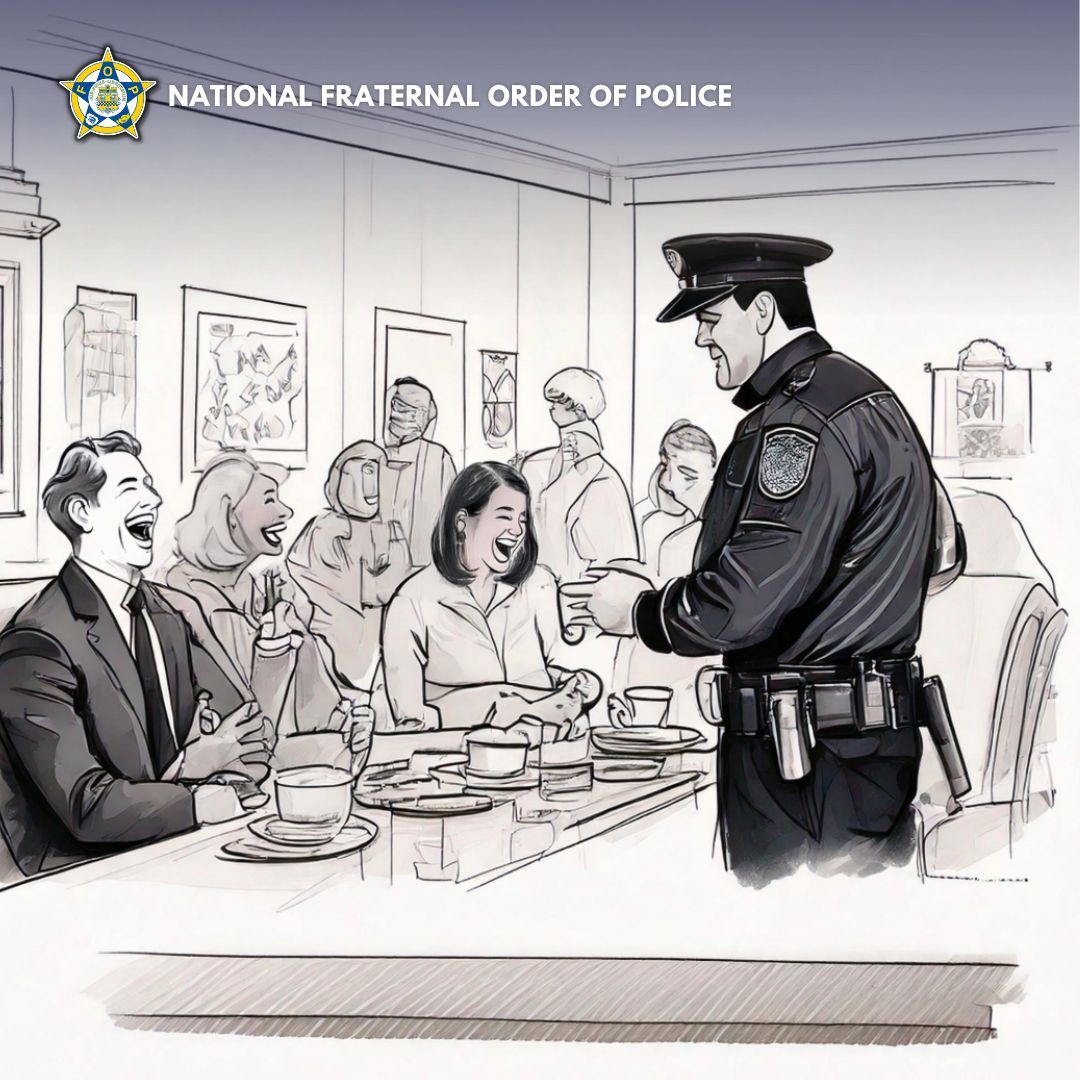 GLFOP's tweet image. You know you&apos;re a cop when you walk into places and people think it&apos;s high comedy to grab their buddy and shout, “They’ve come to get you, Bill.” 

#YouKnowYoureACop #LawEnforcementHumor #ThinBlueLine #ServeAndProtect #FirstResponders #PoliceLife #CommunityFirst #FOPPride