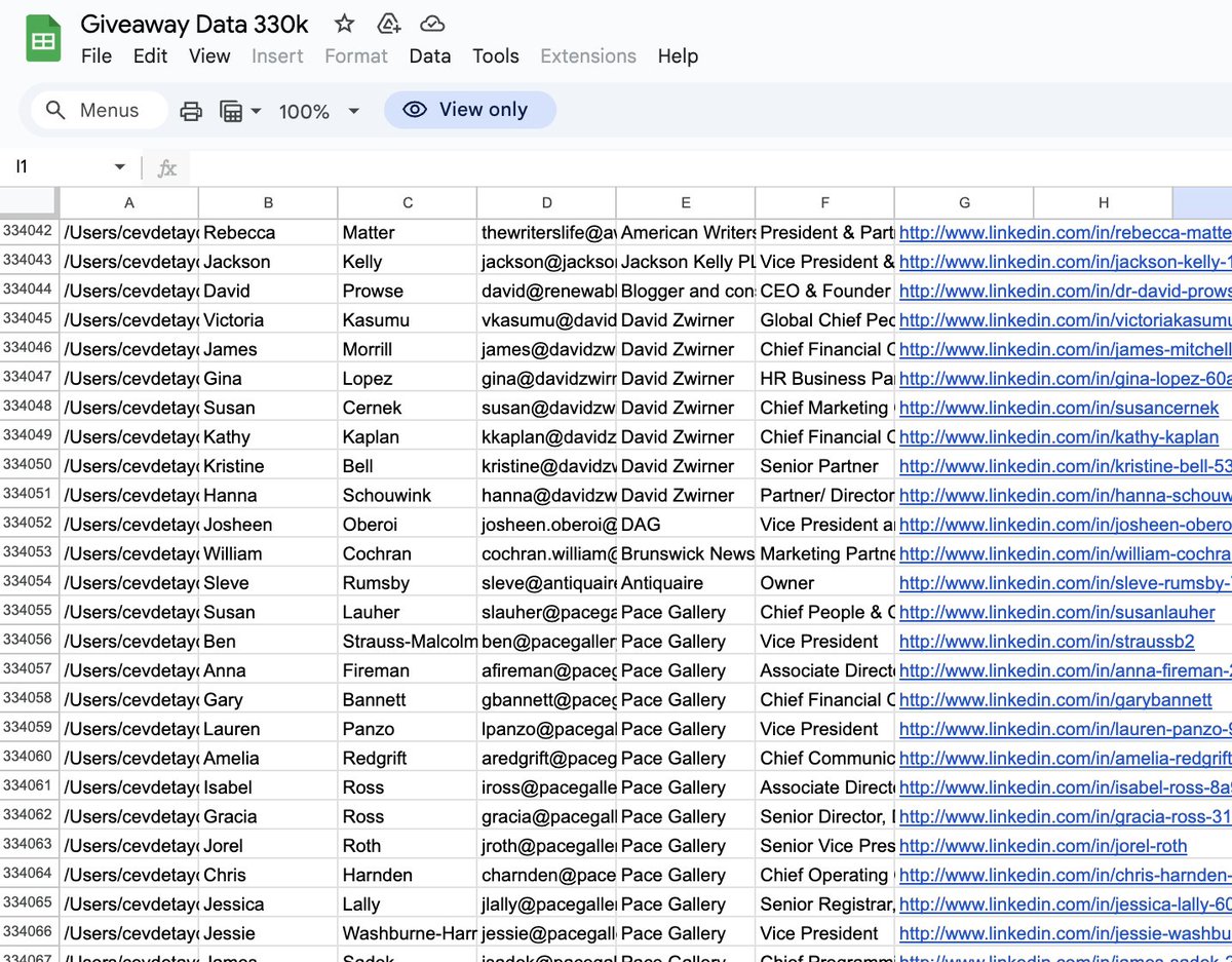 I've got the contact info for 330,000 US Business Owners.

For 24 hours, I’m giving it away FREE to boost X growth.

Like, retweet and comment "CEO" and I'll DM you the list ⬇️

(Must be following)
