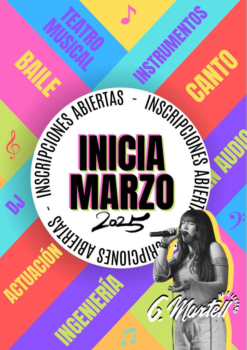Las inscripciones están abiertas, mándanos un mensaje y obtén un descuento especial 🎶✨

¡Iniciamos en marzo!