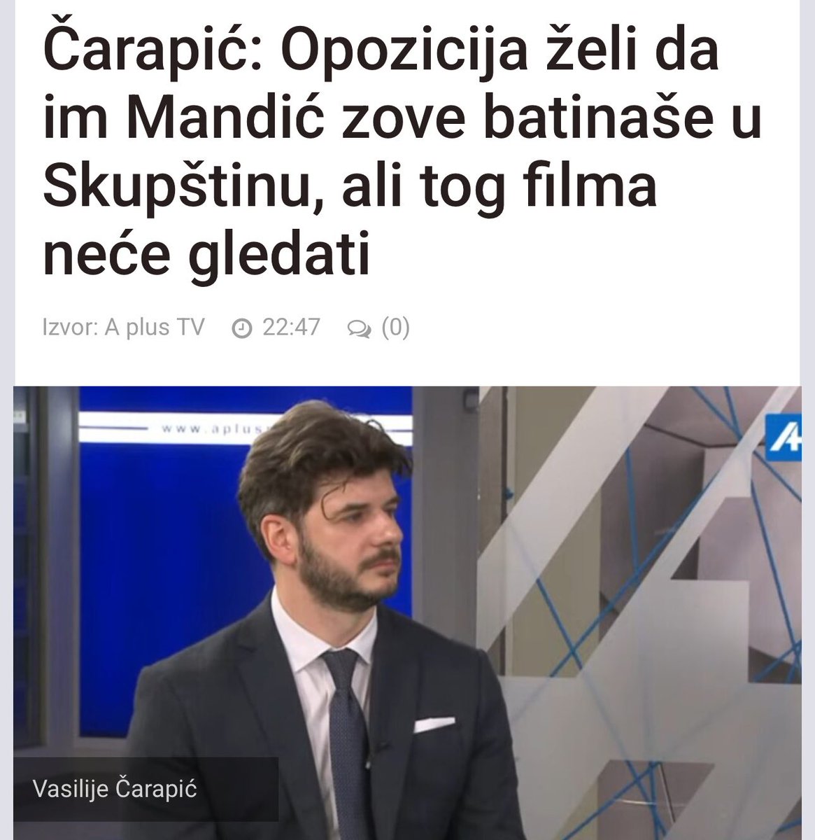 Mandićevi batinaši dežuraju u Budvi, a Čarapićeve kolege iz PES to podržavaju. 

Čim Čarapić zna da Mandić ima batinaše, onda je i jasno zašto je Mandić šef PES-u.