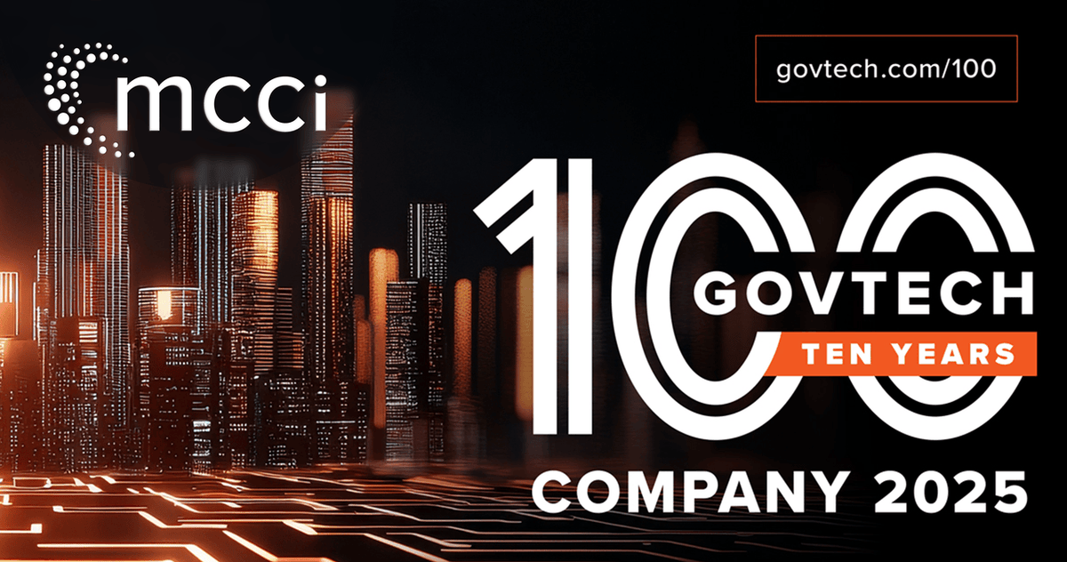 mccinnovations (@mccinnovations) on Twitter photo For the 3rd year running, #MCCi has been named to the #GovTech100 list! 
This annual recognition showcases companies that are making a difference in state and local governments. For the 3rd year running, #MCCi has been named to the #GovTech100 list! 
This annual recognition showcases companies that are making a difference in state and local governments.