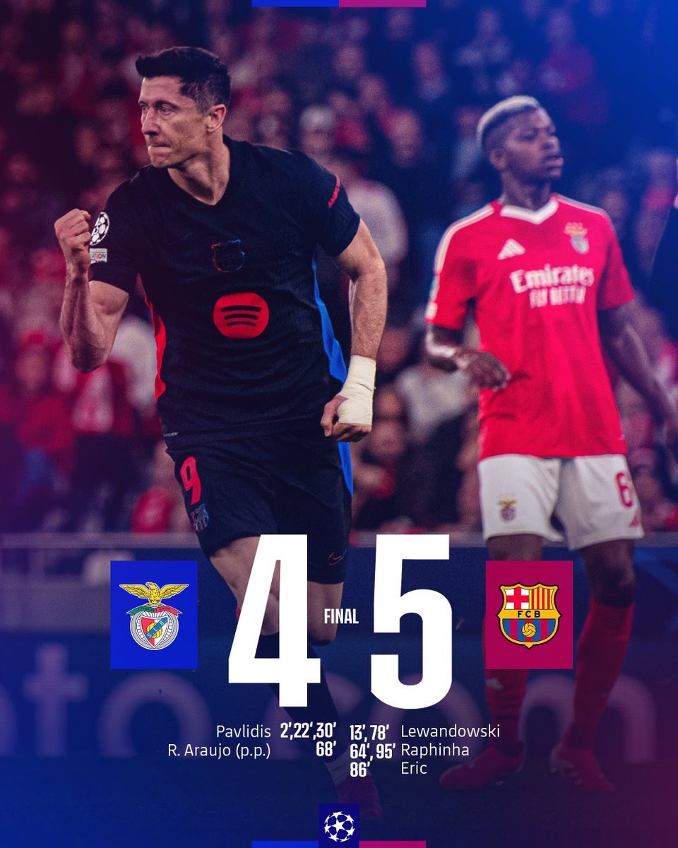 fcbarcelona_id's tweet photo. AKHIR LAGA 

#BenficaBarça | @ChampionsLeague https://t.co/f5CaNCTBW7