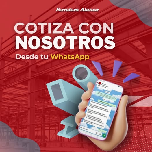 Compra tus materiales de acero para construcción de manera rápida y fácil a través de WhatsApp. 
(722) 235-8350
✔️ Precios competitivos ✔️ Entregas puntuales      ✔️ Asesoría personalizada
