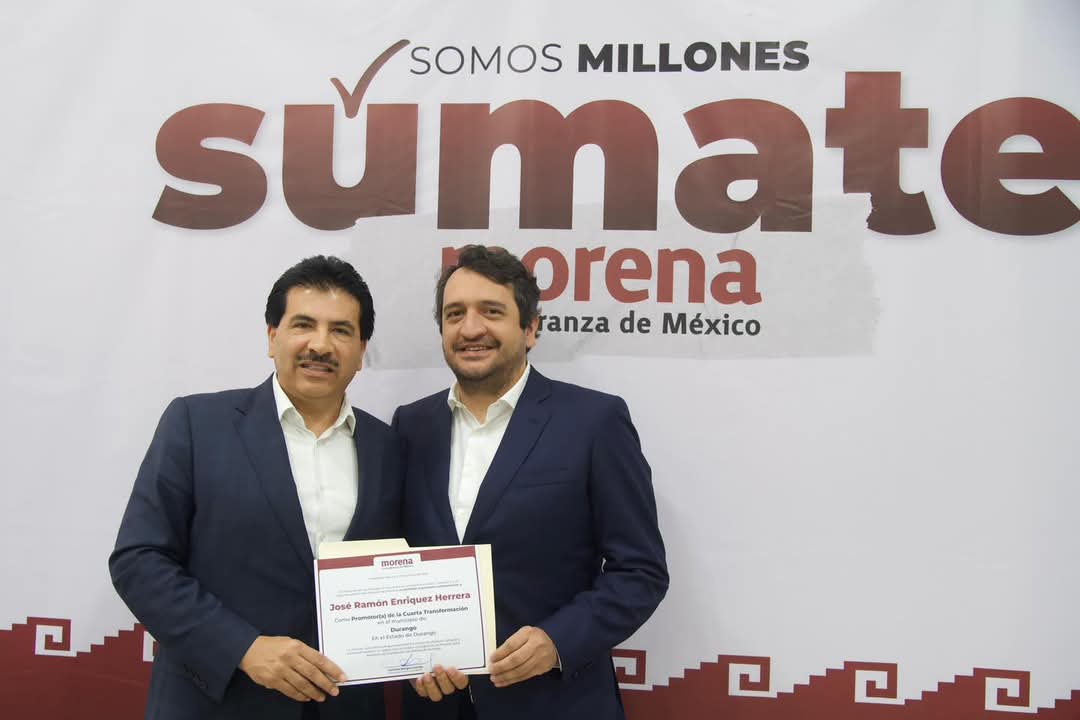 GarciaGaray_L's tweet photo. En #morena  avanzamos en unidad y con compromiso.
Felicitamos a @DrRamonEnriquez, quien asume el reto de promover la #4taTransformacion en Durango. 
Su esfuerzo fortalecerá a nuestra militancia y llevará los ideales de Morena más lejos. 
Unidos por el cambio verdadero en Dgo. https://t.co/QziUpAnEAd