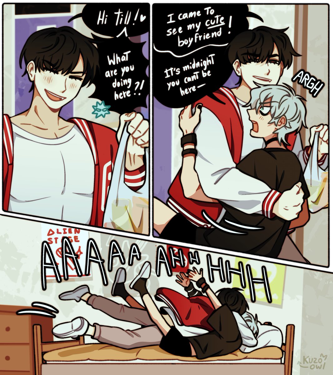 Kuzo_owl's tweet photo. In the dorms...☠️ [2/4] #ivantill #ALNST https://t.co/ONHPWCwasn