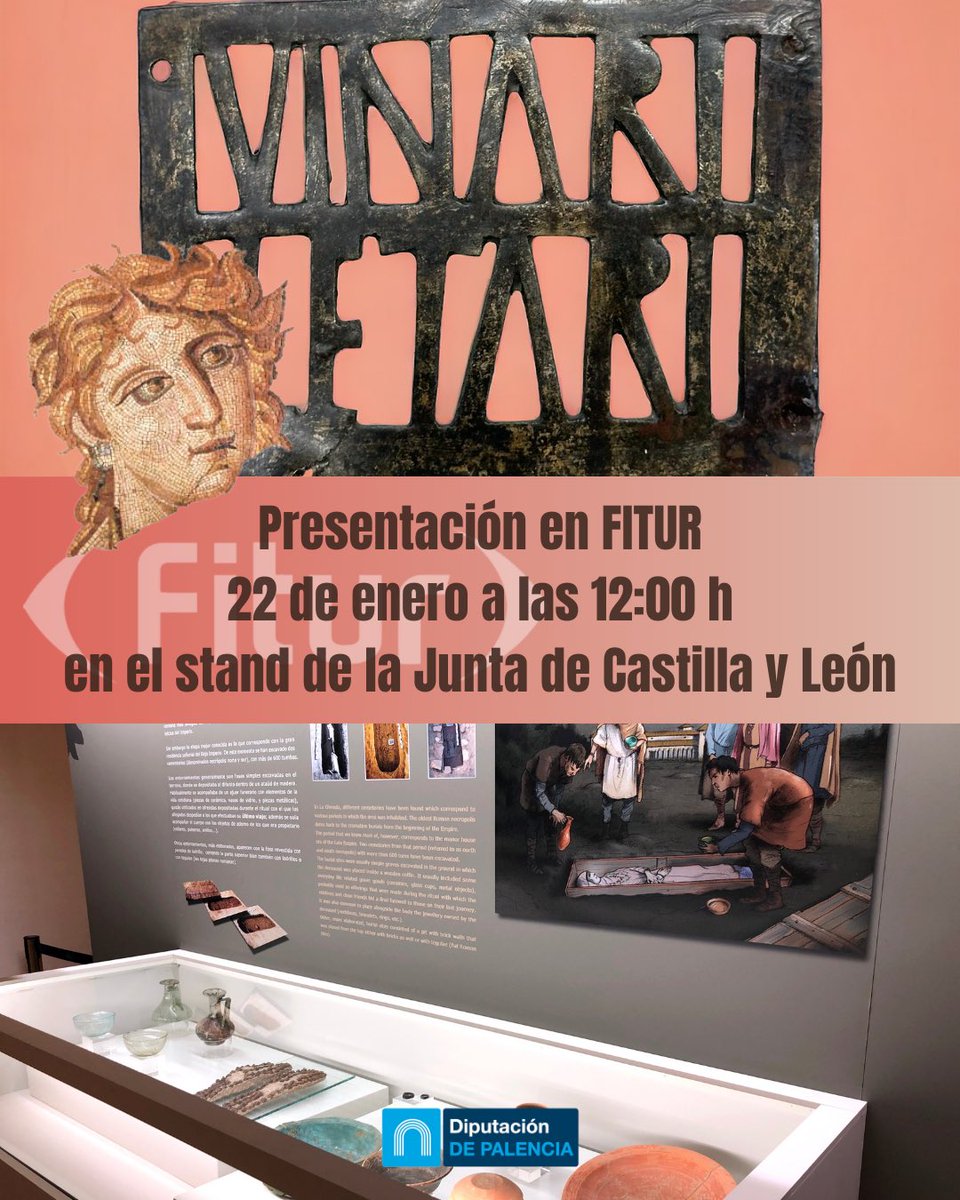 vrolmeda's tweet photo. ✨ ¡Te invitamos mañana a la presentación de #PALENCIAROMANA en #FITUR! ✨
📅 22 de enero
⌚️ 12:00 h
📍 Stand de la Junta de Castilla y León
Te contamos por qué nuestras #villasromanas son referente del #mundoromano. Muchas sorpresas. ¡No os lo perdáis! 🤩
#FITUR2025 https://t.co/KMBTfQgxid