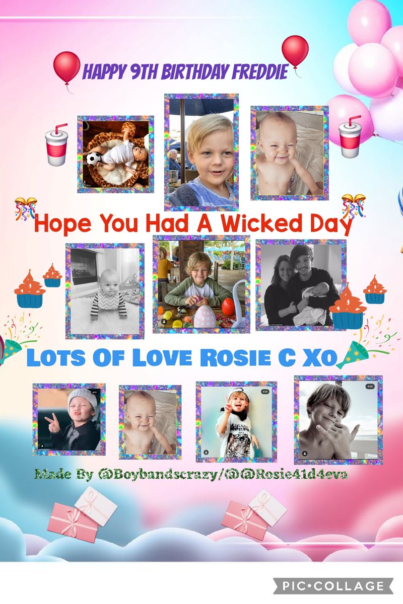BoybandsCrazy's tweet photo. 🎈Happy 9th  Birthday Freddie🎈 Hope You Had A Fabulous Day From Rosie C Xo 🎁🎉🍰🎈🎊👦🏻
#HappyBirthdayFreddie
#HappyBirthdayFreddieTomlinson
@Louis_Tomlinson https://t.co/Aj6QbInmyU