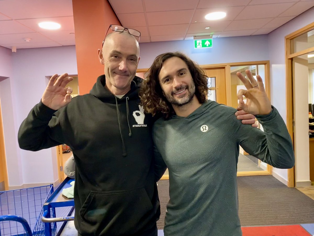 Despite the rumours, it turns out the surprise mystery guest at school today wasn’t Mr Tumble or a retired assassin! 
Thanks to <a href="/thebodycoach/">Joe Wicks</a> for showing support for <a href="/andysmanclubuk/">#ANDYSMANCLUB</a> &amp; bringing a bit of joy to many
#ITSOKAYTOTALK