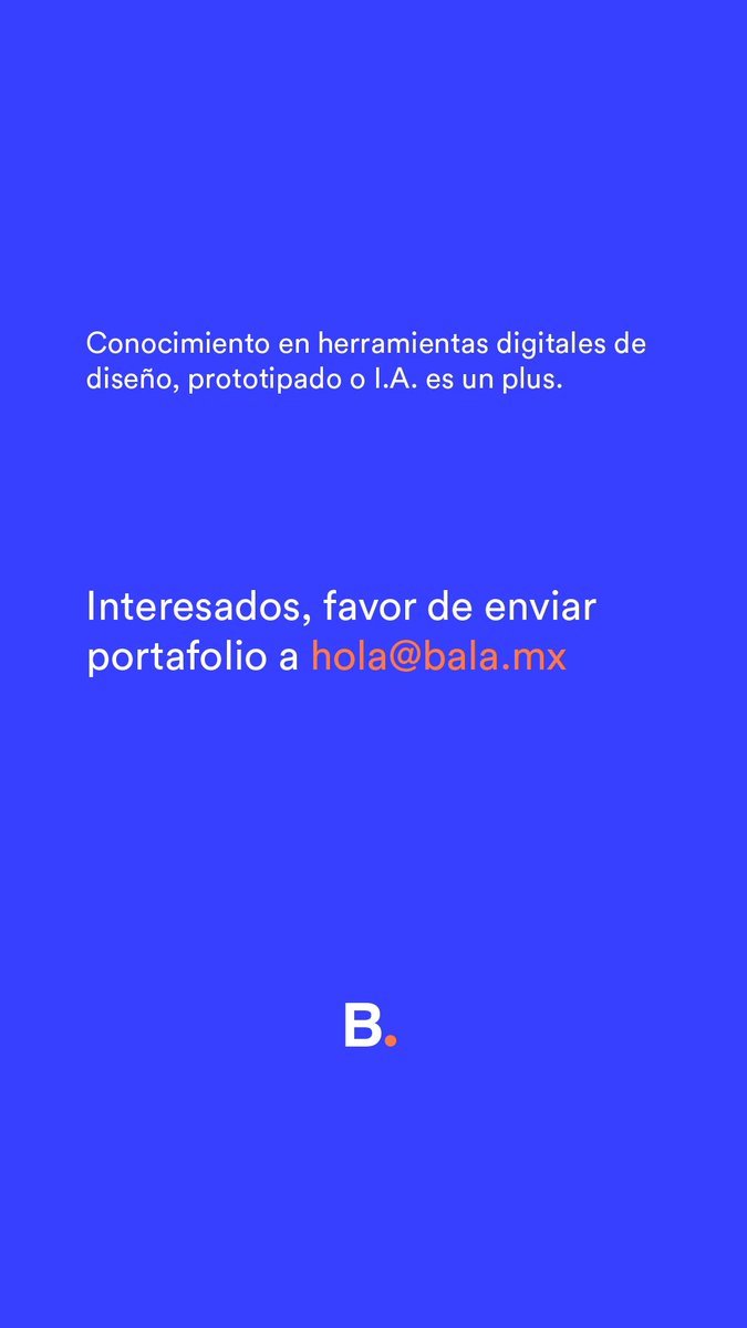 somos_bala's tweet photo. Manda tu portafolio a hola@bala.mx https://t.co/WDtPIEFsYC
