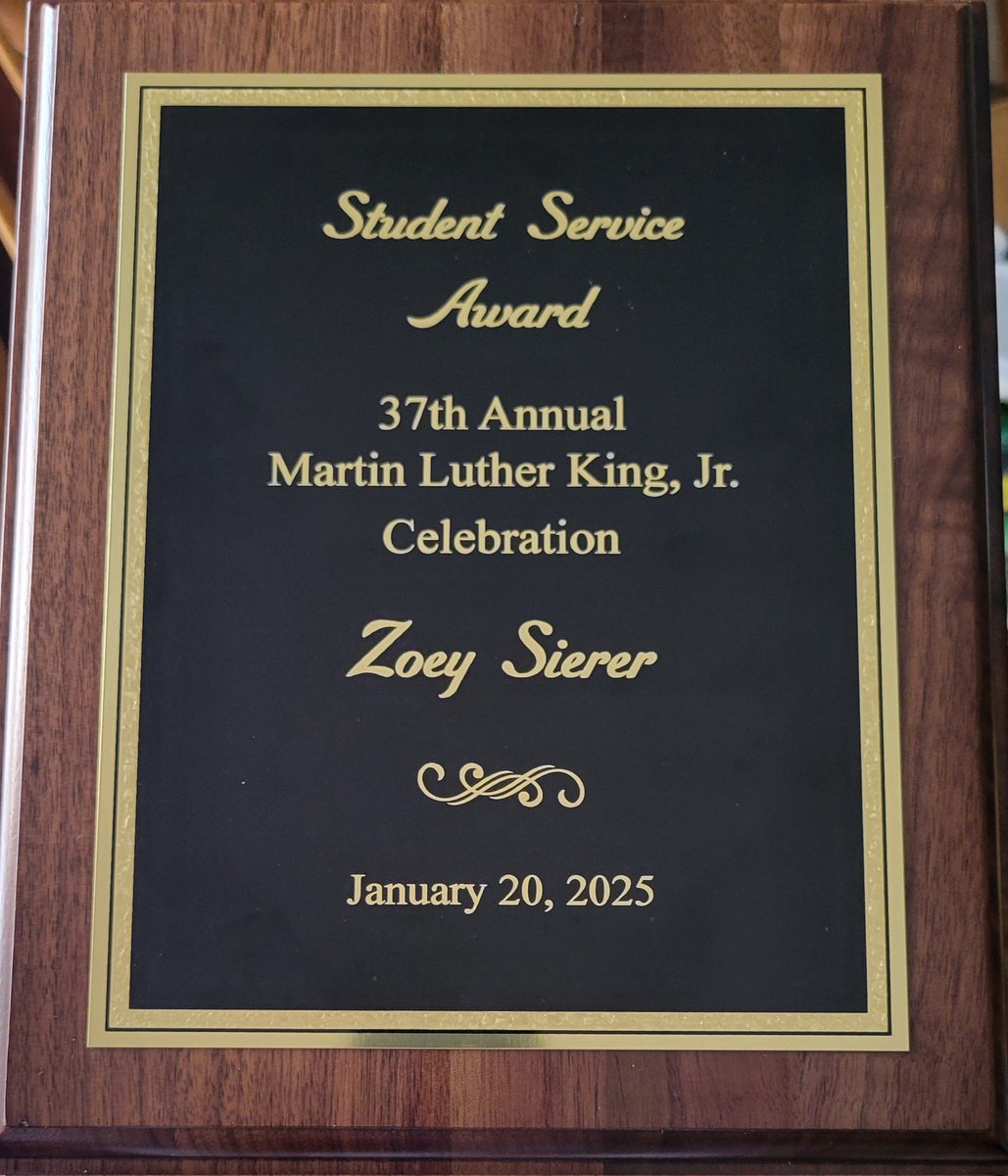 zoeysierer_1's tweet photo. Words can't express how blessed I am to receive this Student Service Scholarship Award in honor of Dr. Martin Luther King Jr.🤍 Thank you @JacksonCollege, @JCLISDAcademy, and all who made this possible! 🫶

#StudentAthlete @Green_Mir32 @CoachColeCC @CoachBShepherd @ClintonGBball https://t.co/vonSOPPIU1