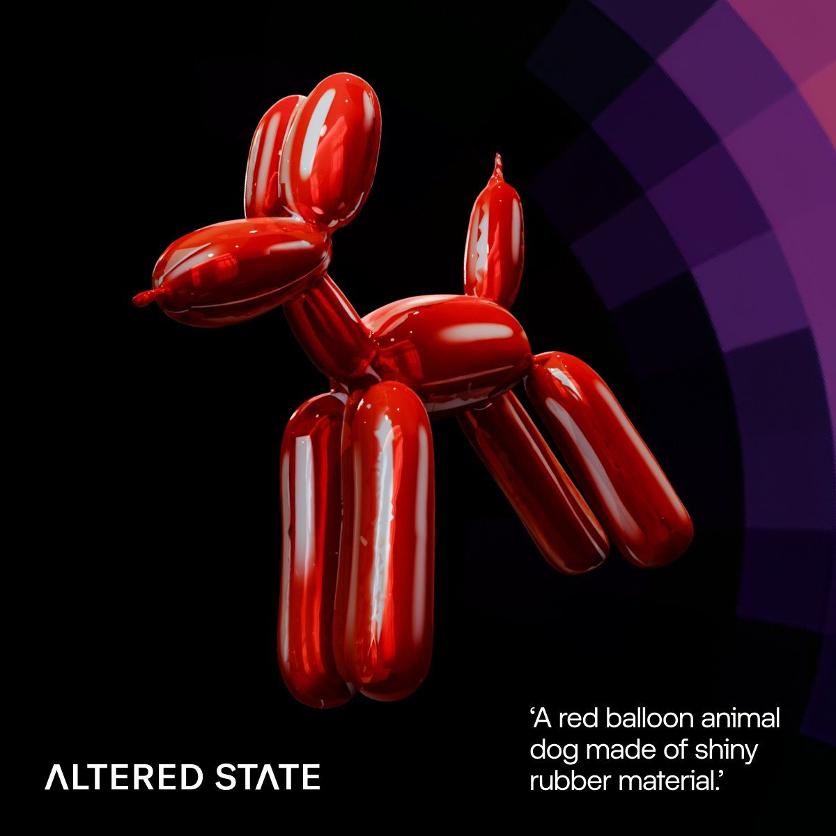 alteredstateai's tweet photo. ALTERED STATE's 3D models can come in all shapes and sizes. What creature would you like to see in the balloon style?🎈 #ImagineThat #CreateAnythingImaginable https://t.co/sjOGoa51eJ
