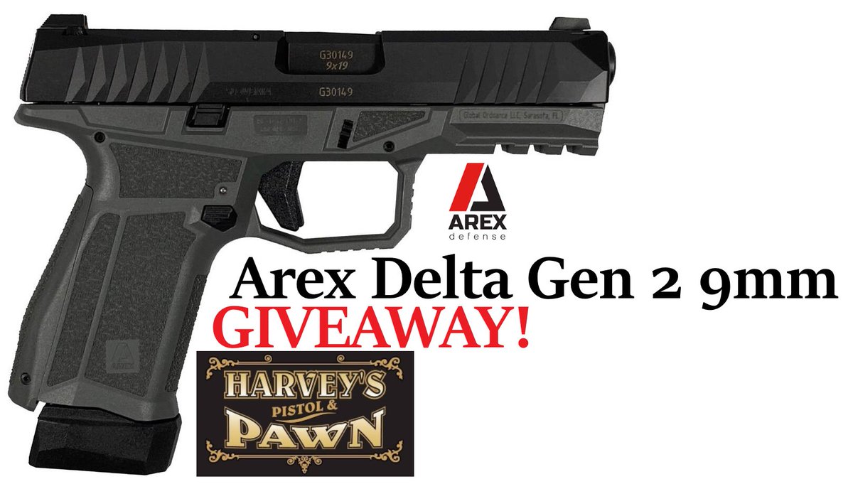 This week's giveaway is an AREX Delta Gen2 9mm. Thank you all who participate and good luck! Please like and share and help spread the word about our sales!