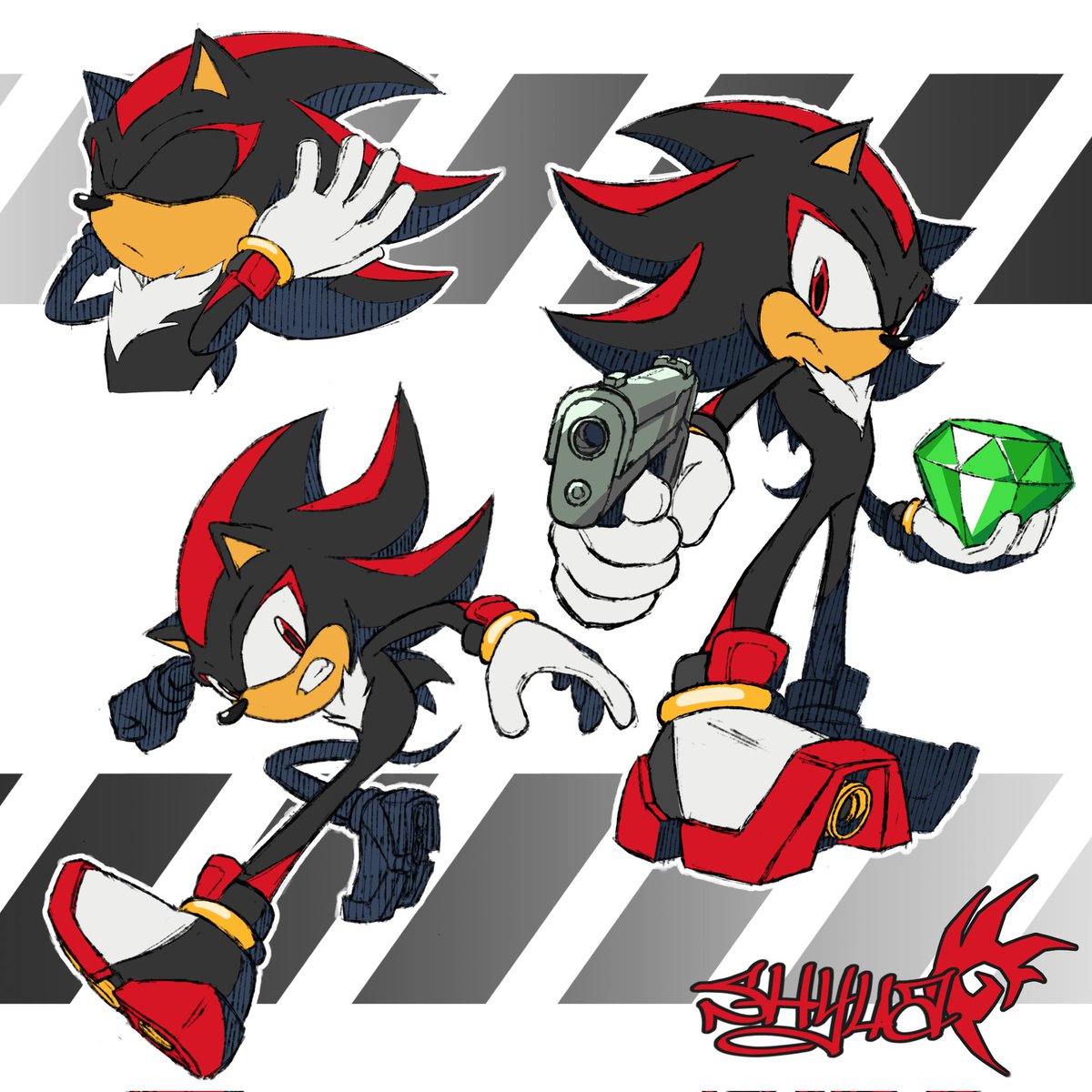 _shyua's tweet photo. Shadow: *points gun at you*
Fandom: 😍😍😍

Loved his game as a kid. Back when I didn't understand what a clunky game was 🤣

#ShadowTheHedgehog https://t.co/RZZDFJ1y7d