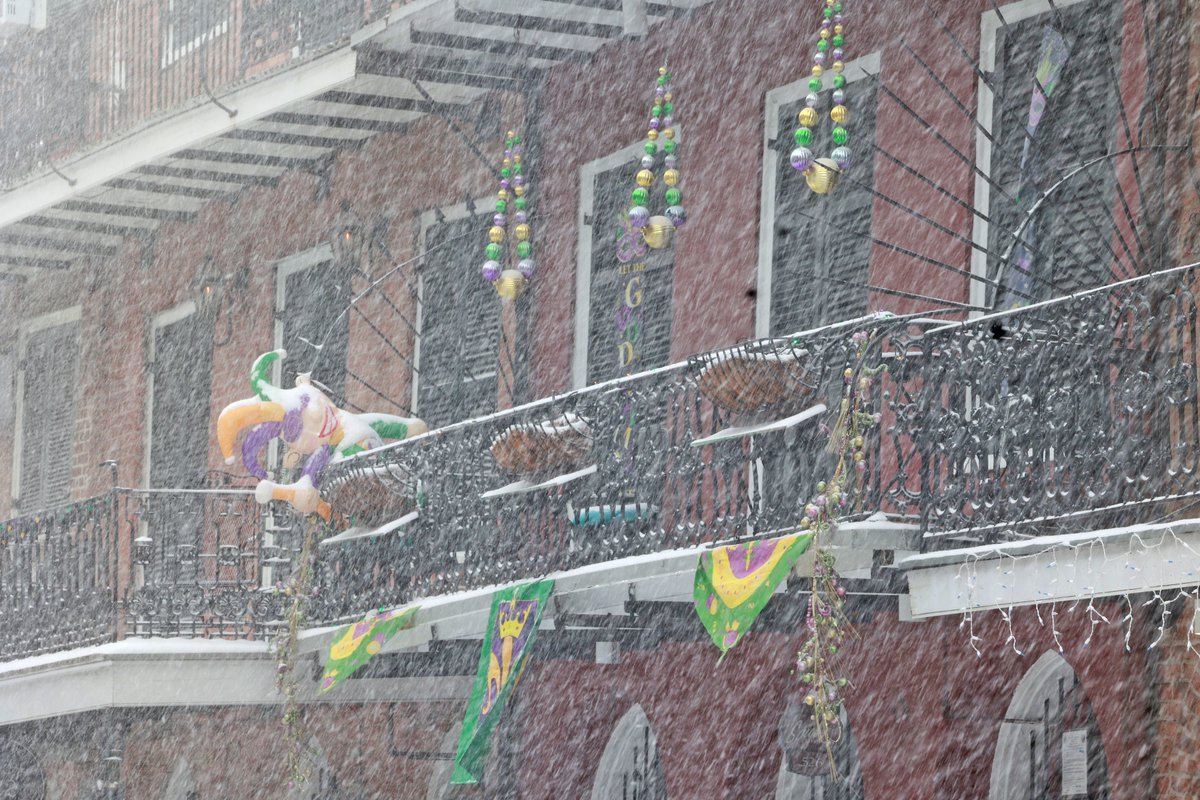 Saints's tweet image. Snow Day in New Orleans ❄️

PHOTOS: neworlns.co/SnowNOLA