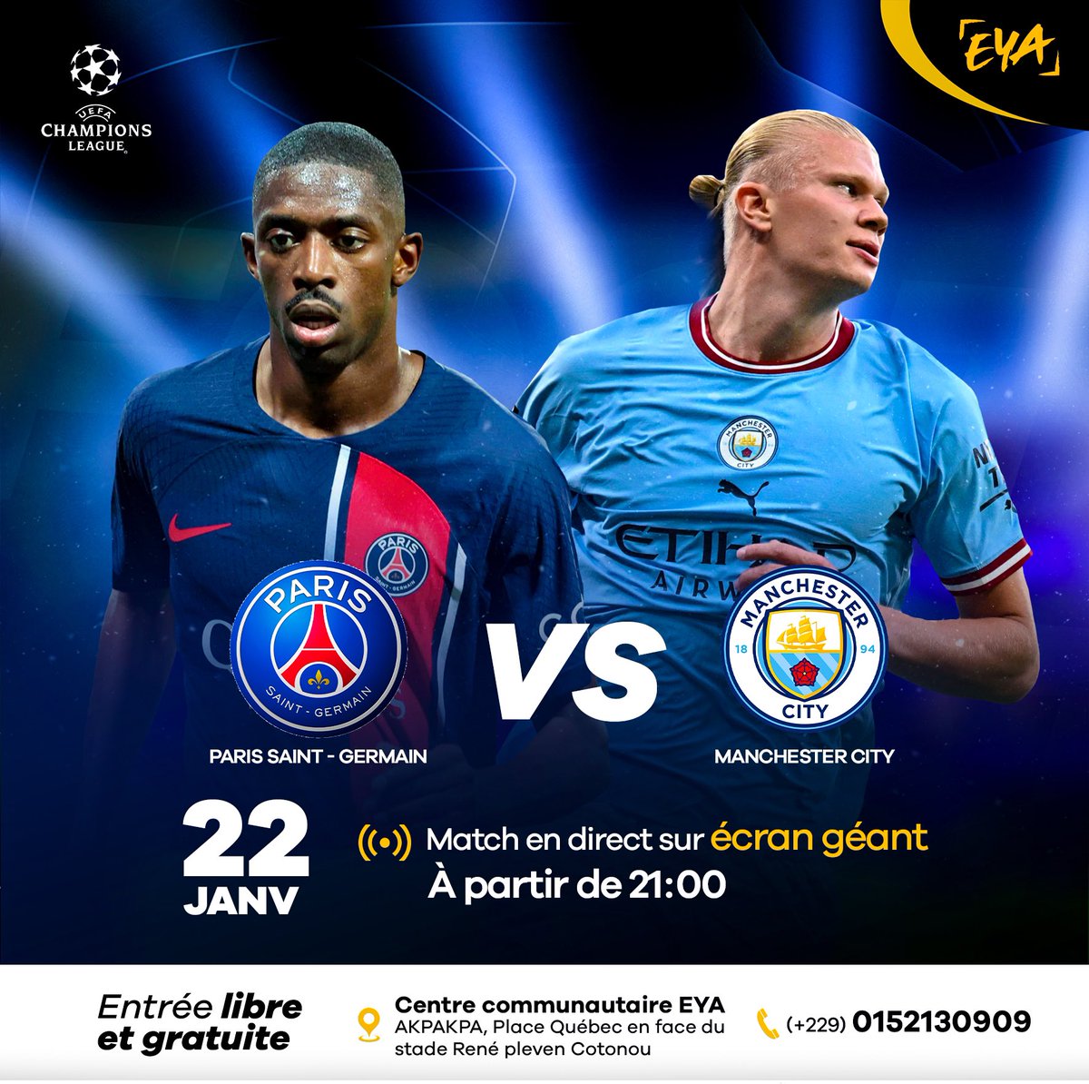 🚨 Après une Remontada légendaire du Barça qui a mis tout le monde en PLS… 🎉
Place à un autre choc européen ! ⚽

Demain soir, c’est au tour du Paris Saint-Germain de se mesurer à Manchester City en match de poule de la Champions League. 🌟

#eyacenter
