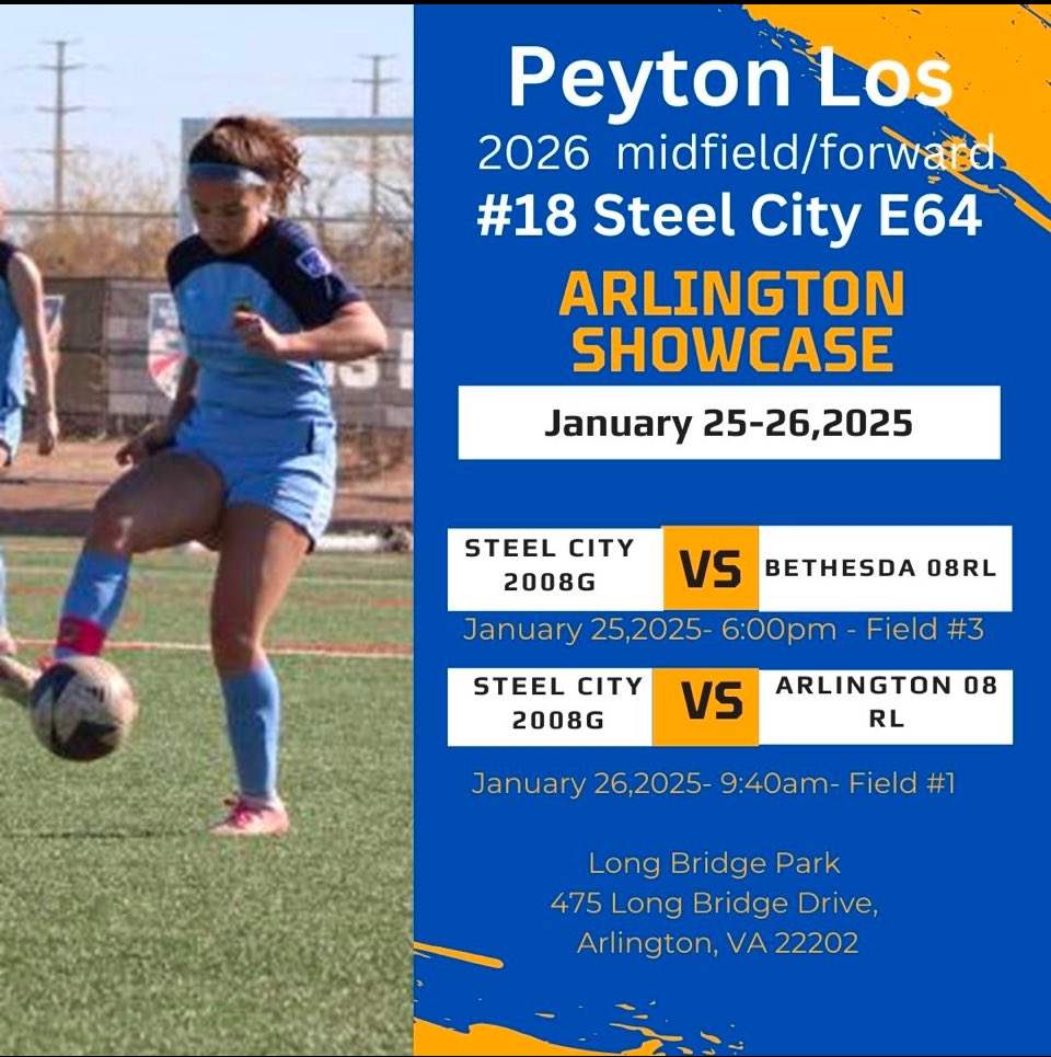 LosPeyton2026's tweet photo. Excited to be headed to Arlington this weekend!@ImCollegeSoccer @Towson_WSOC @UNCGWSoccer @IUPsoccer @CPaulino9 @RadfordWSOC @TerpsWSoccer @RealDavisFox https://t.co/bf9AWPI7RH