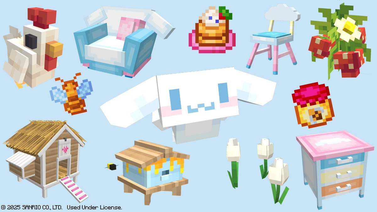 minecraftjapan's tweet photo. サンリオキャラクターズの
世界に飛び込みましょう！🎀

ハローキティをはじめとする
サンリオキャラクターたちと一緒に
畑で作物を育てたり動物を飼ったり🌱🐖

可愛い家具でおうちを装飾して
卵探しゲームやカボチャ彫りなど🎃
季節感のあるイベントを楽しみましょう💖
https://t.co/ay6bNsGYKY https://t.co/Fuvp9ZR77C