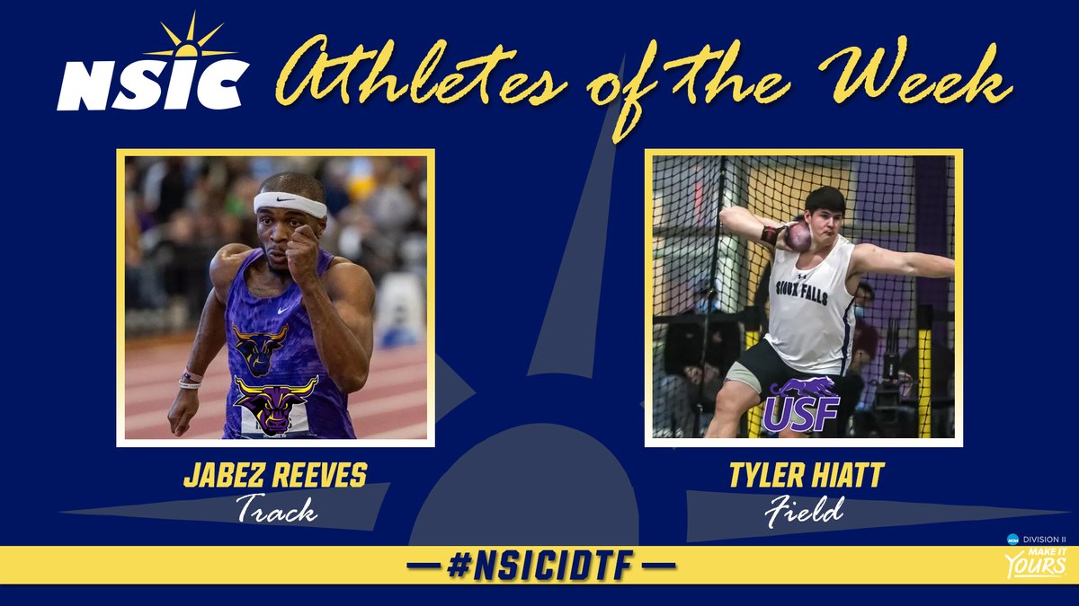 NorthernSunConf's tweet photo. #NSICIDTF Release No. 3
#NSICPOW
T: Jabez Reeves  – Minnesota State
F: Tyler Hiatt – Sioux Falls

Full Release: https://t.co/us2m8McoVi https://t.co/jR7mqbywq4