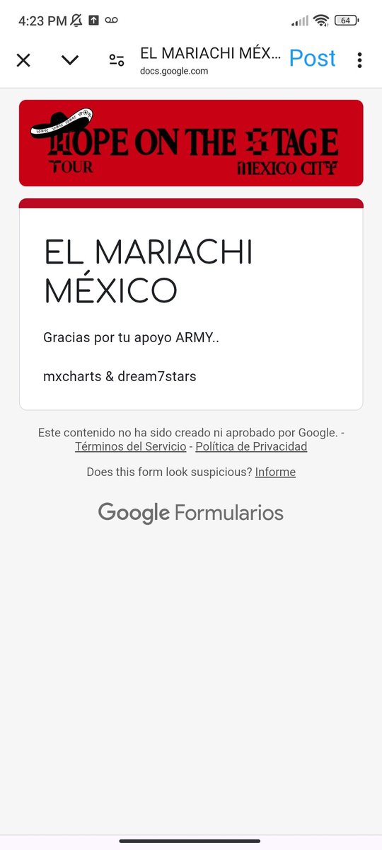 _fullflower_'s tweet photo. @mxcharts Listo mi granito de arena🫶🏽✨ https://t.co/ekVKFHudjV