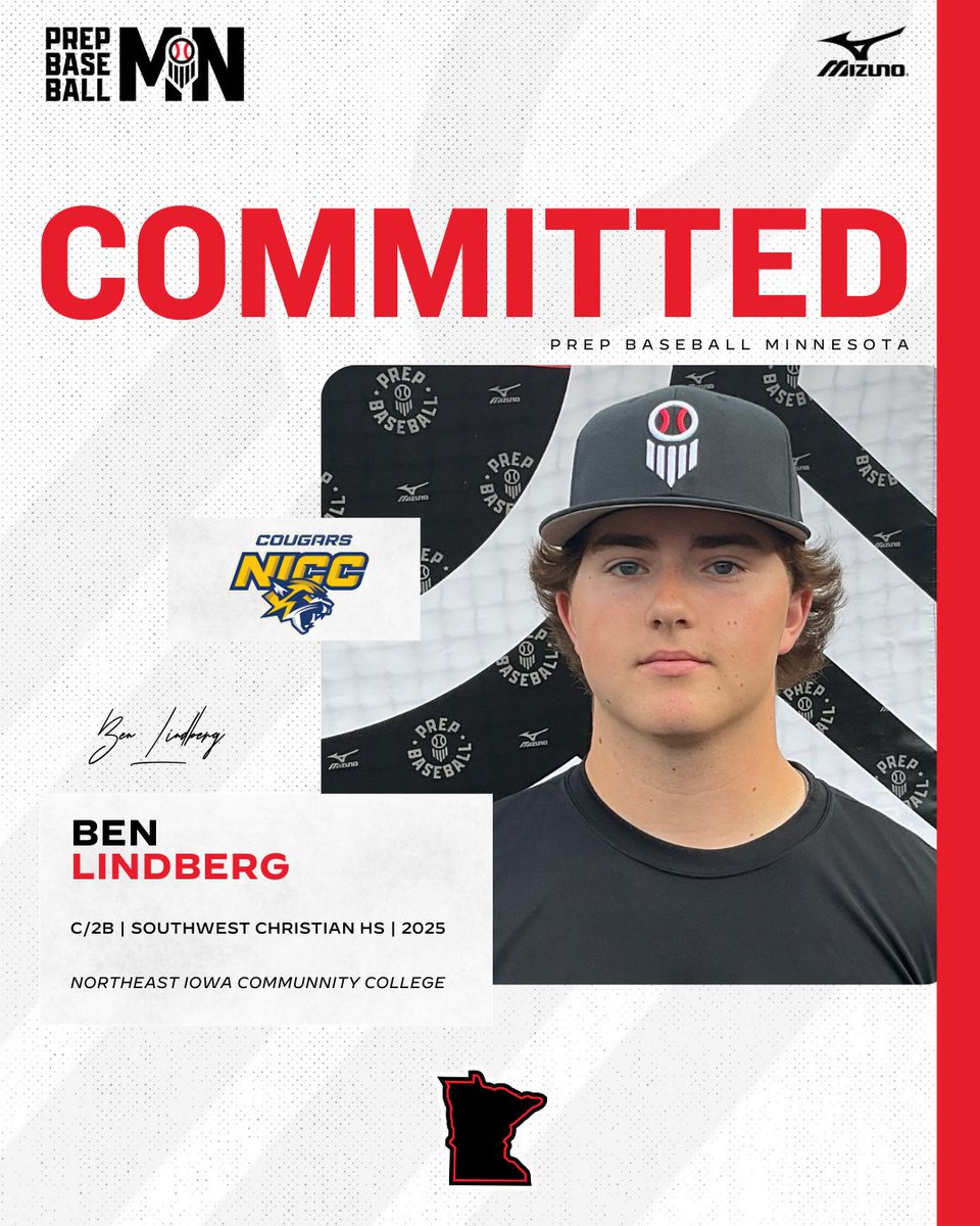 🎓𝐂𝐨𝐦𝐦𝐢𝐭𝐦𝐞𝐧𝐭 𝐖𝐚𝐭𝐜𝐡🎓

Ben Lindberg, (2025, C/2B, <a href="/SWCHSBaseball/">SWCHS Baseball</a>) commits to Northeast Iowa Community College.

👤 loom.ly/z-DbcI8

<a href="/Ben20lindberg/">Ben lindberg</a> ✖️ @NICC_BSB