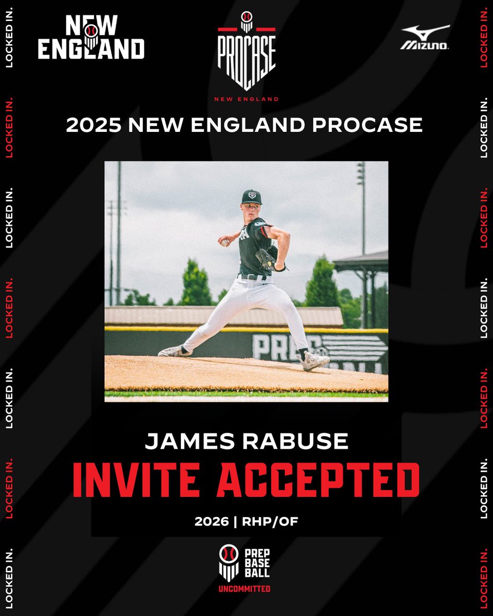 PBNewEngland's tweet photo. ⚡ 𝟮𝟬𝟮𝟱 𝗣𝗿𝗼𝗖𝗮𝘀𝗲 ⚡
✔️ 𝗜𝗻𝘃𝗶𝘁𝗲 𝗔𝗰𝗰𝗲𝗽𝘁𝗲𝗱

👤  2025 RHP/OF James Rabuse (MA)
💻  https://t.co/OLtgVyltbI | @JRabuse52
🚨  @PB_Uncommitted

𝗥𝗘𝗤𝗨𝗘𝗦𝗧 𝗔𝗡 𝗜𝗡𝗩𝗜𝗧𝗘 👉 https://t.co/Km4LQ3ckD5 https://t.co/iYidTmLU3K
