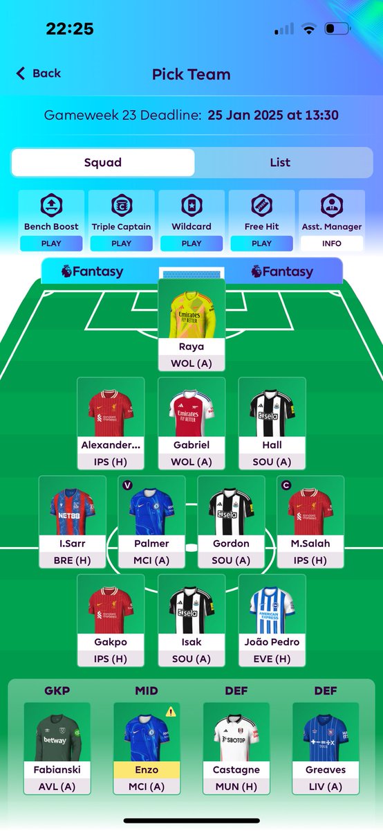 samlund93's tweet photo. @FPL_Armin What would you do here? Sarr or JP out? https://t.co/R1VDfXUWG2