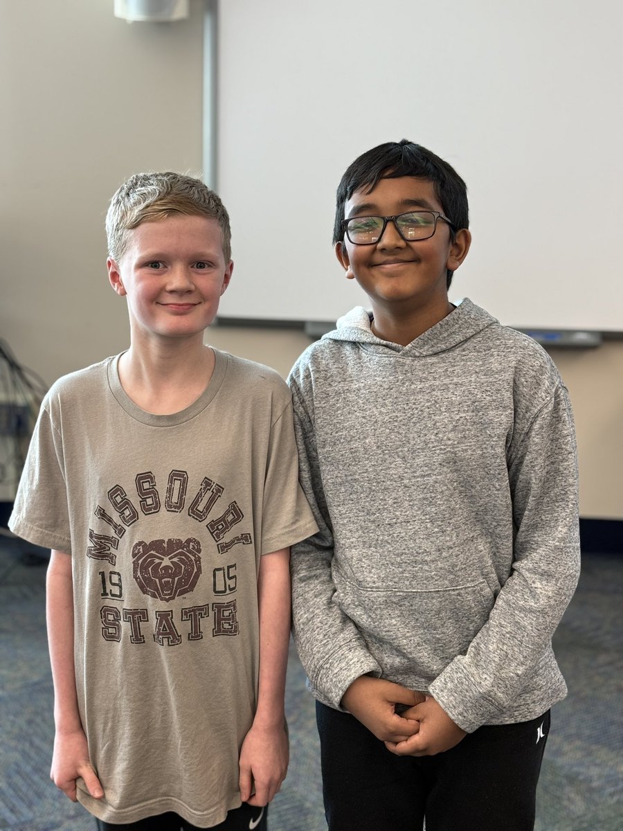 b_pearson's tweet photo. Congratulations to our 2025 SMS Geography Bee Champion, Arjun Sarkar! We also want to congratulate our runner-up, Sam Bene. Thank you to our social studies department for facilitating today's Geography Bee! #SMSRocks @rockwoodschools @SMSstallions https://t.co/mL8SlUItKy
