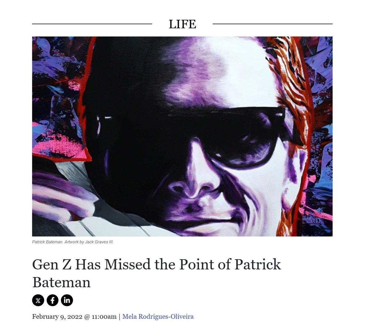 yourfriendSOMMI's tweet image. ❤️💛💚💙

If you're over 35 years old, then you probably should probably understand what Generation Z kids are like.

This helps you get an idea of understanding certain Meme Coins in the MemeCoin SuperCycle.

Kids aged 13-25 are very much into:

🔪 American Psycho (Serial Killer…