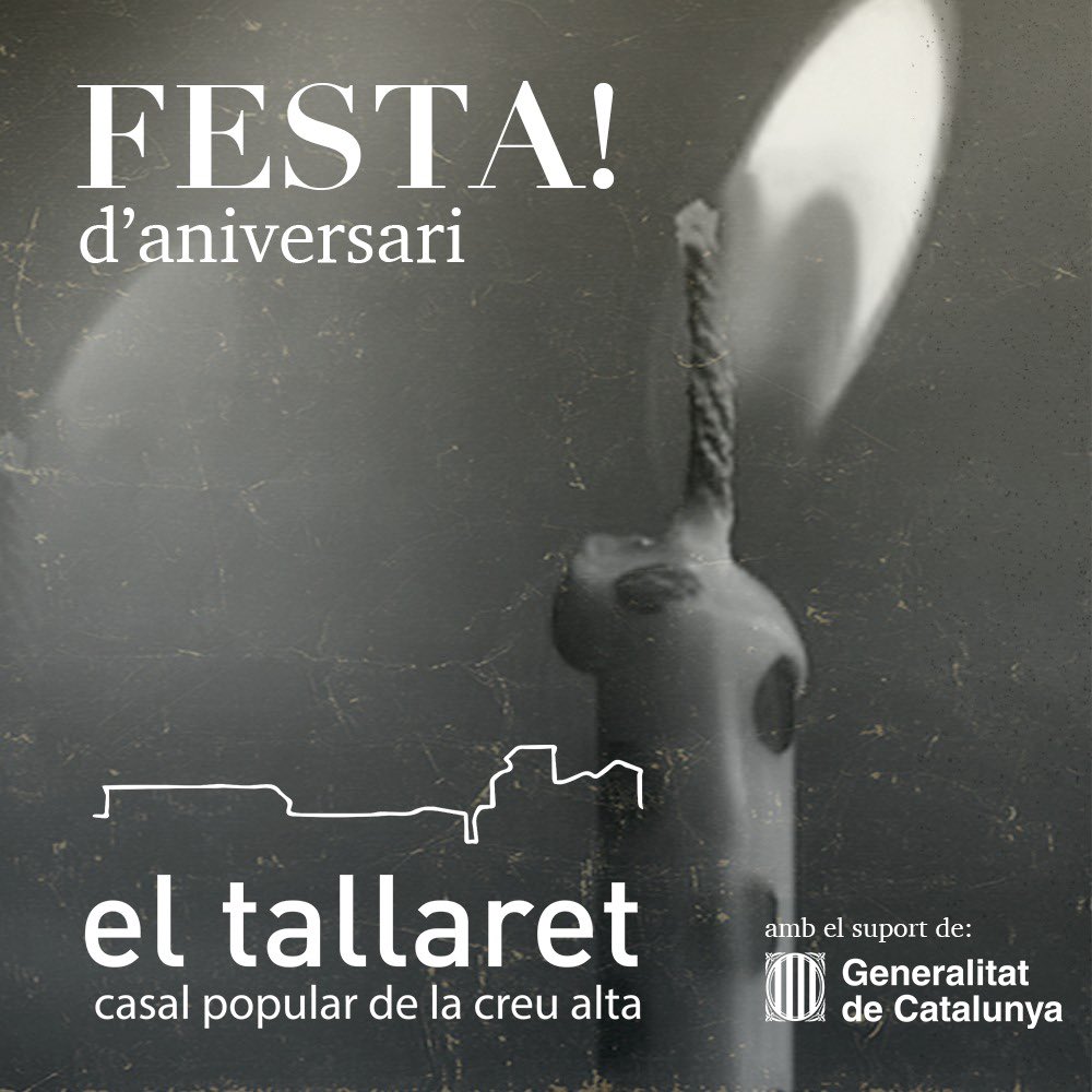 ElTallaret's tweet photo. 🎉 FESTA D’ANIVERSARI 🎉

Ja tenim aquí un dels caps de setmana més esperats de l'any! Us esperem el 24 i 25 de gener per celebrar juntes un cap de setmana ple de cultura popular, bona gastronomia i música en directe! 💃🥁🎶 https://t.co/d3CLUr2bDQ