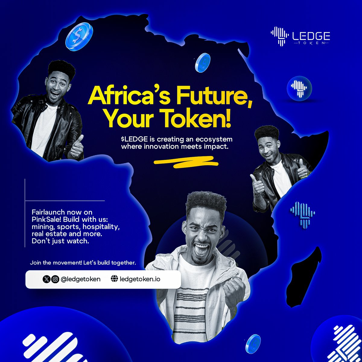 LedgeToken's tweet photo. 🌍 $LEDGE Fairlaunch is LIVE on PinkSale! 🚀 Build with us: mining, sports, real estate &amp; more.

Don’t miss your chance to be part of this revolutionary movement! ⏳
🔗 Join now: https://t.co/HPHduNq8zK https://t.co/pr1E1YcPkr