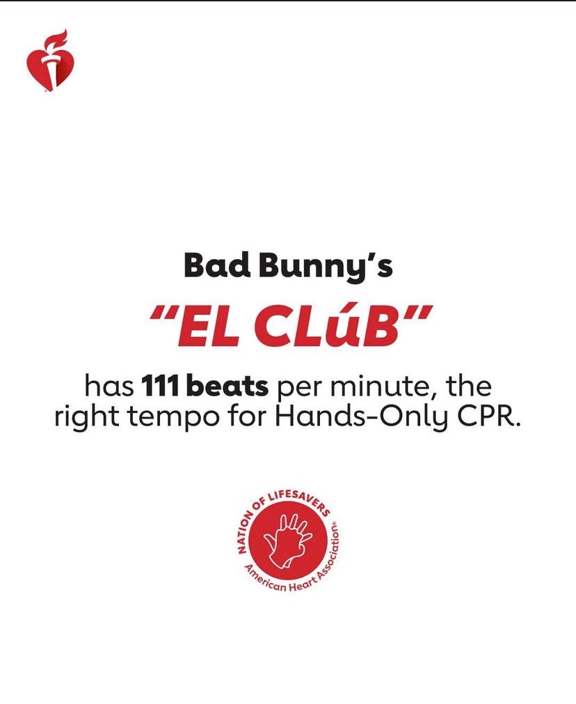 AccessBadBunny's tweet image. American Heart Association talking about “EL CLúB” by Bad Bunny on Instagram. 🇺🇸❤️