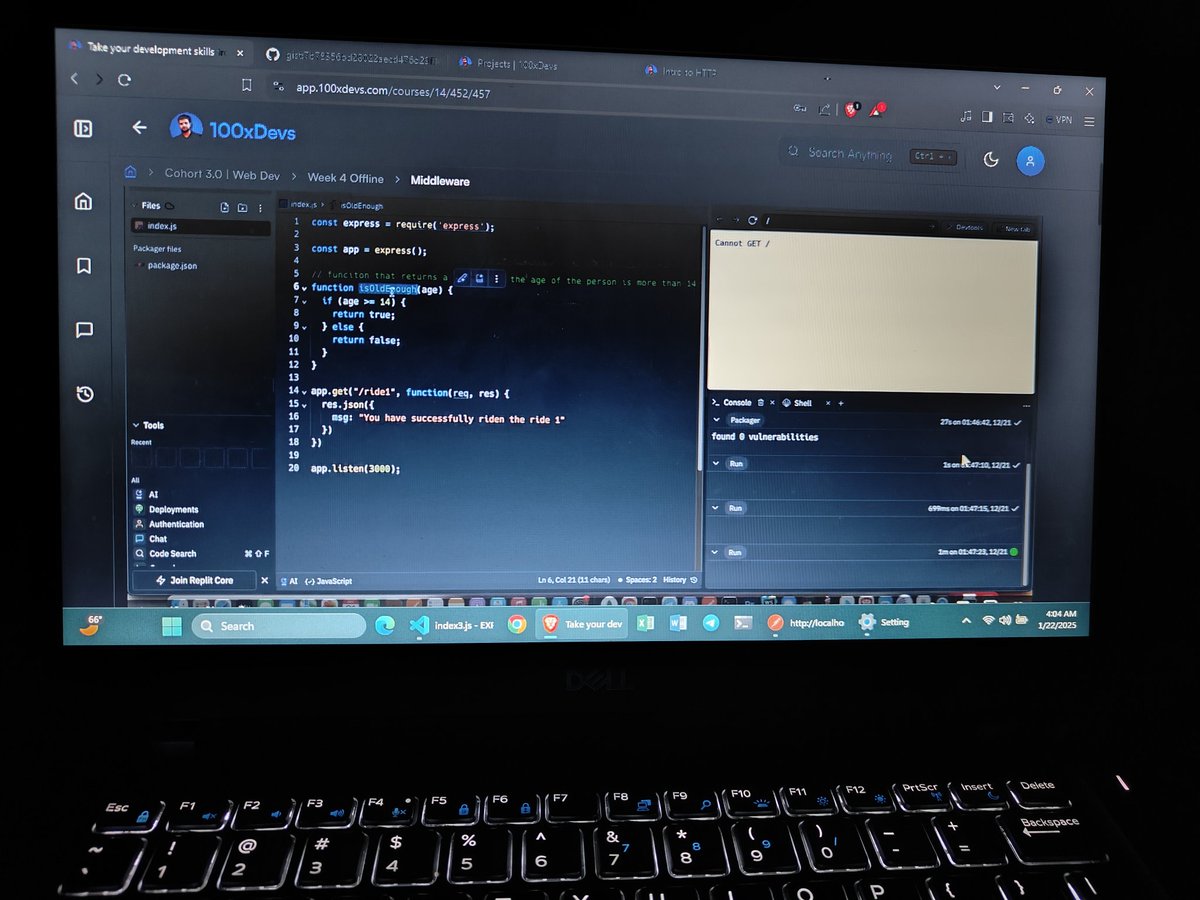It's dedication of me to do COHORT 3.0 till upto midnight at 4:07 am .Thank you <a href="/kirat_tw/">Harkirat Singh</a> .You are such a amazing guy.And also thanks to <a href="/100xDevs/">100xDevs</a>.