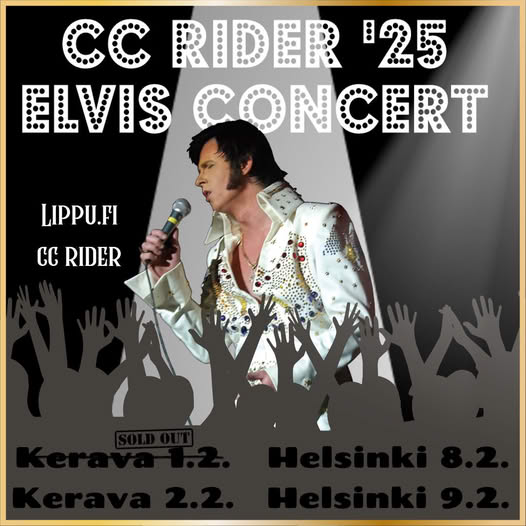 ALOHA! Keravan ensi-ilta on loppuunmyyty. Keravan sunnuntai lähestulkoon loppuunmyyty. Tervetuloa Suomen Komediateatterin Peacock-näyttömölle 8. tai 9. helmikuuta. Liput lippu piste fiistä. 

"Before Elvis, there was nothing."
-John Lennon