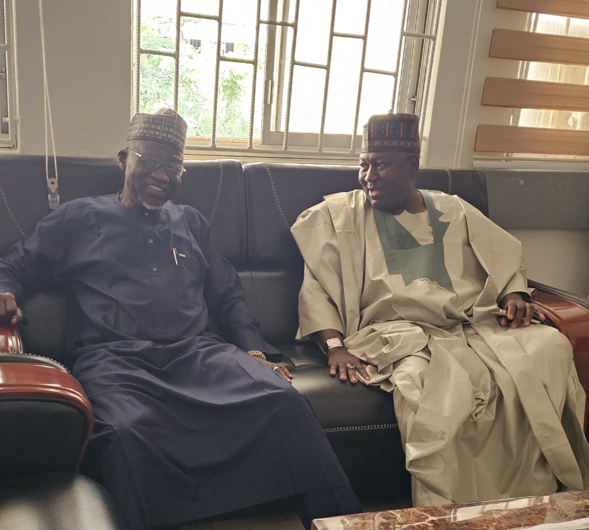 sadiqatfifty's tweet image. Today at my brother's office, HM Labour, Alh. Muhammad Maigari, to offer my condolences over the demise of his mother.
May Allah grant her forgiveness and reward her good deeds with janna firdaus. 
Ameen.