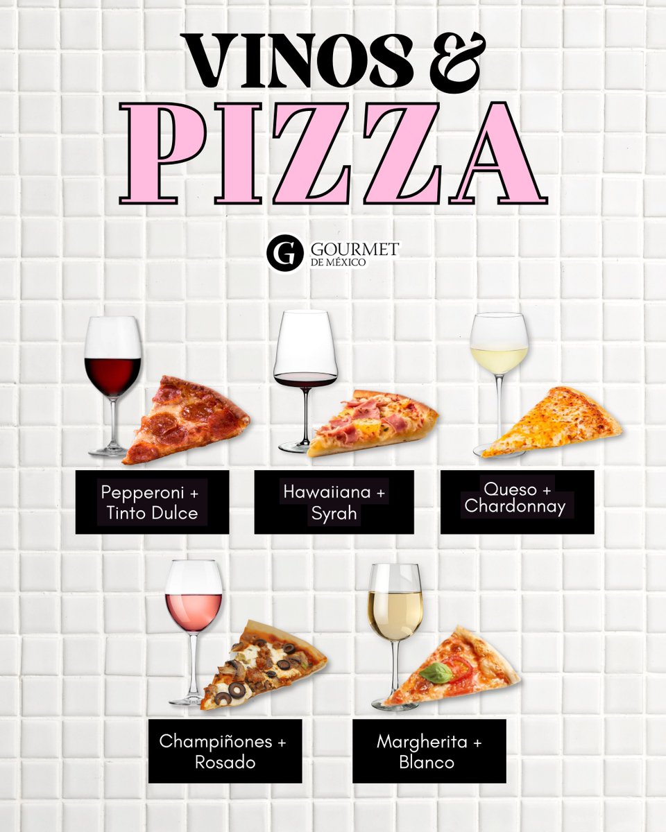 El match perfecto: pizza y vino. 🍷🍕

En el post te mostramos cómo combinar sabores para que tu próxima pizza night sea digna de un sommelier. 🥂

#PizzayVino #vino #pizza #GourmetDeMéxico