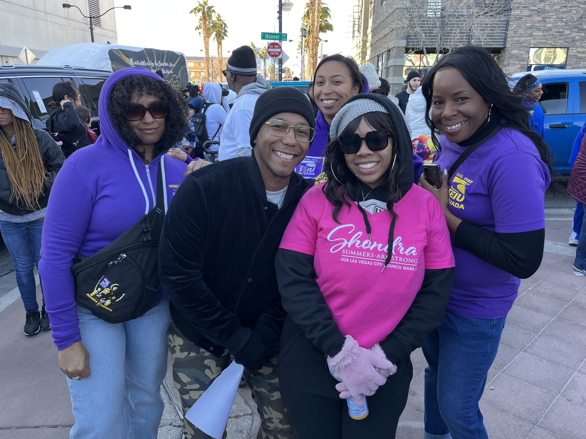 SEIU1107's tweet photo. Proud to march in the #MLKParade yesterday in support of our labor champion, City Councilwoman @Shondra_Summers ! ✊🏾 Her leadership inspires us all as we continue the fight for workers' rights, justice, and equality. #LaborStrong #SEIU #StrongerTogether #MLKDay2025 https://t.co/omFP3SttfE