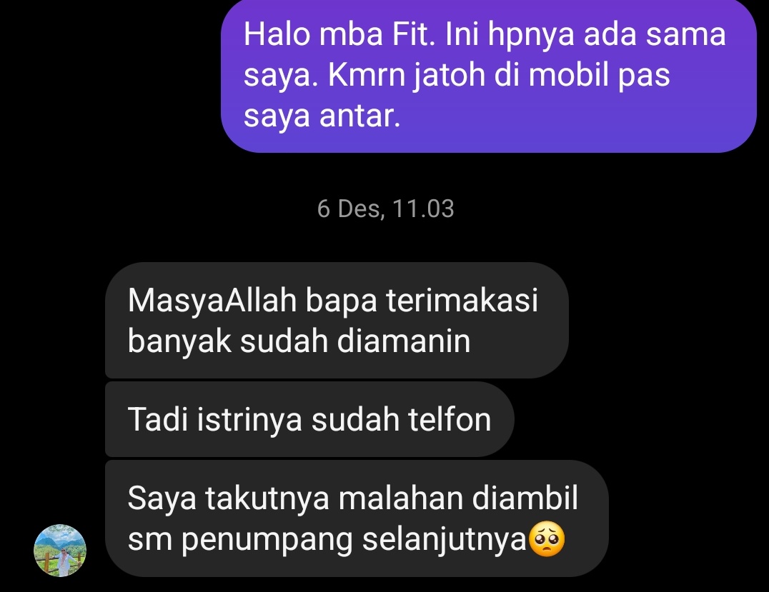 Untungnyaaaa, saya ga begitu~~

Klo ada ketinggalan2 gini, mending order paket ekspress buat ambil barangnya. Ga perlu repot2 anter, ga ada yg rugi jg.