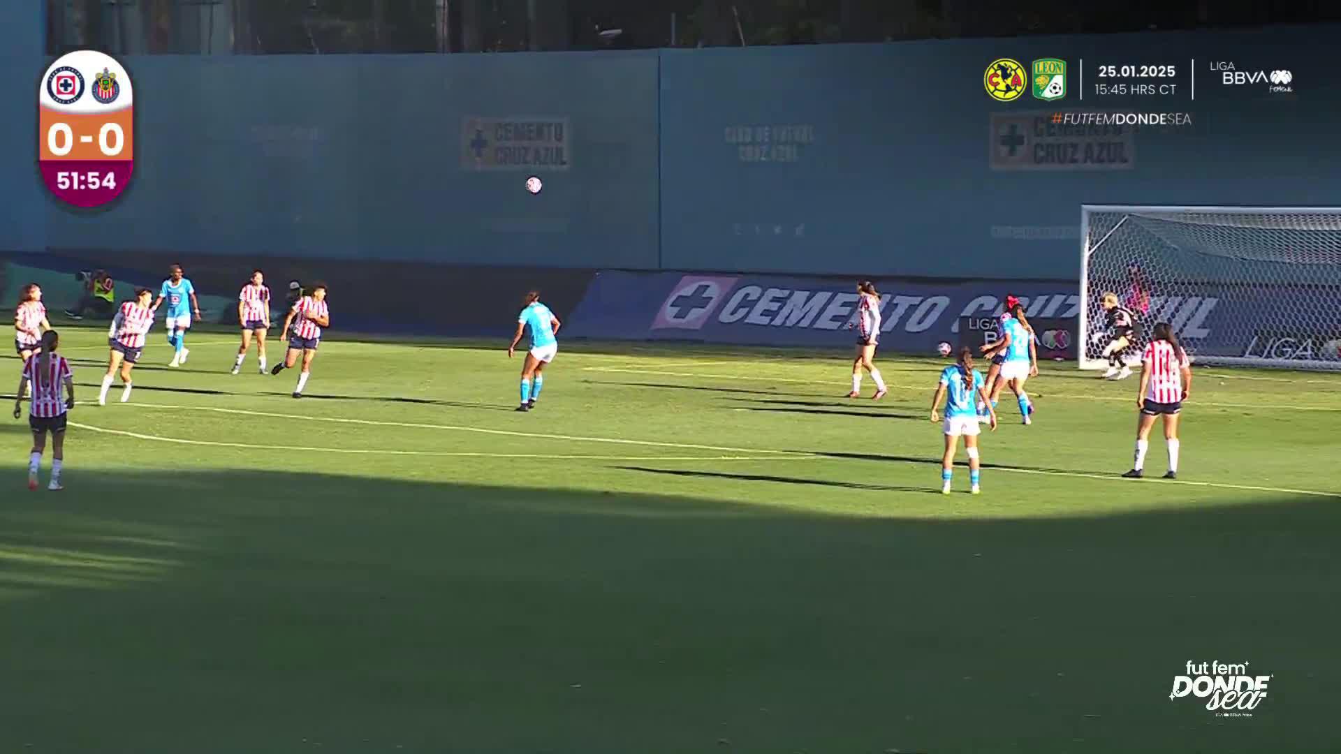 ¡Gooooool! 🚂@AerialChav hace lo suyo y ya lo gana @AzulFemenil.#FutFemDondeSea I #SomosDesafiantes ⚡️
