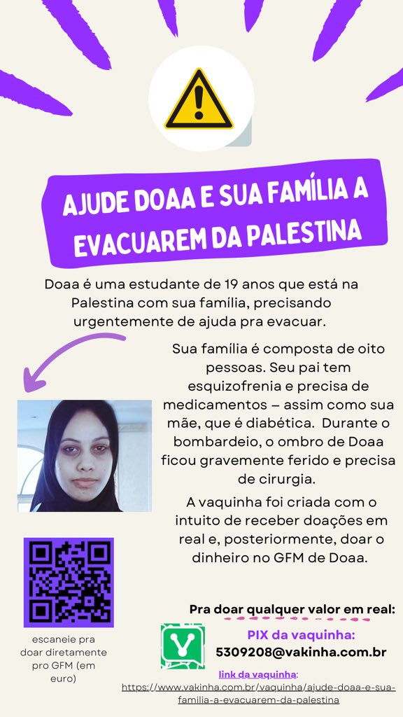 ‼️🚨b-armys que quiserem doar pra nossa army doaa (<a href="/doaasam11/">DOAA SAM⁷🇵🇸</a>) em real, criamos uma vakinha online pra facilitar. 

doem qualquer valor e ajudem divulgando!!! 

vakinha: vakinha.com.br/vaquinha/ajude…

gfm: gofundme.com/f/help-doaa-an…