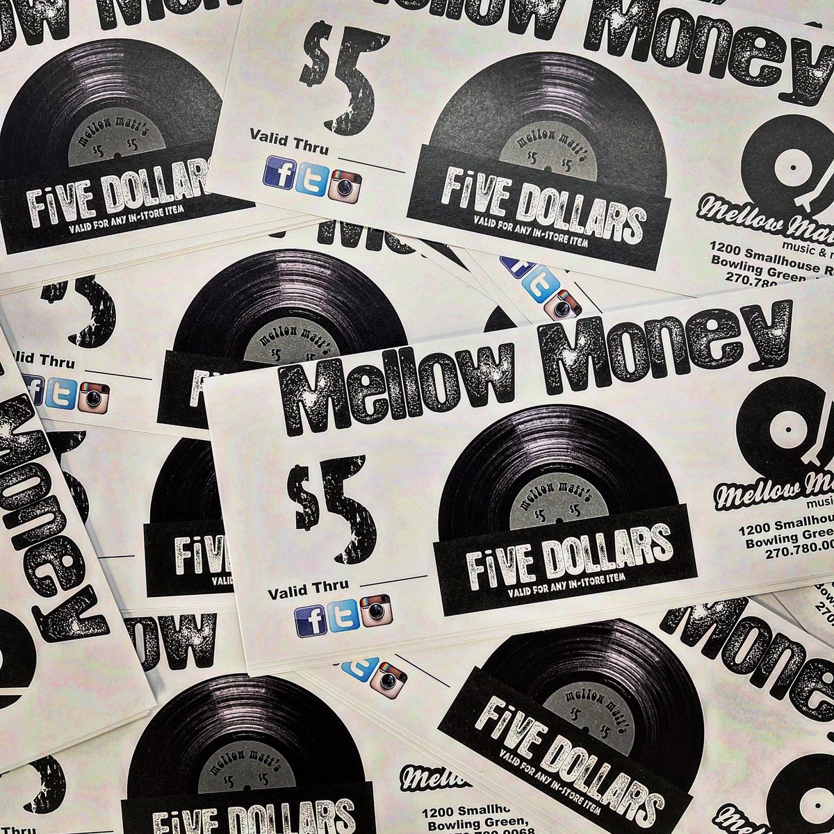 MellowMatts's tweet photo. Mellow Money is in full swing! For ever $25 you spend January 17-31 you get $5 in Mellow Money to redeem in February!
.
#independentrecordstore
#vinylcommunity
#recordstores
#mellowmoney
#vinylcollection
#records https://t.co/rm2p6swhUX
