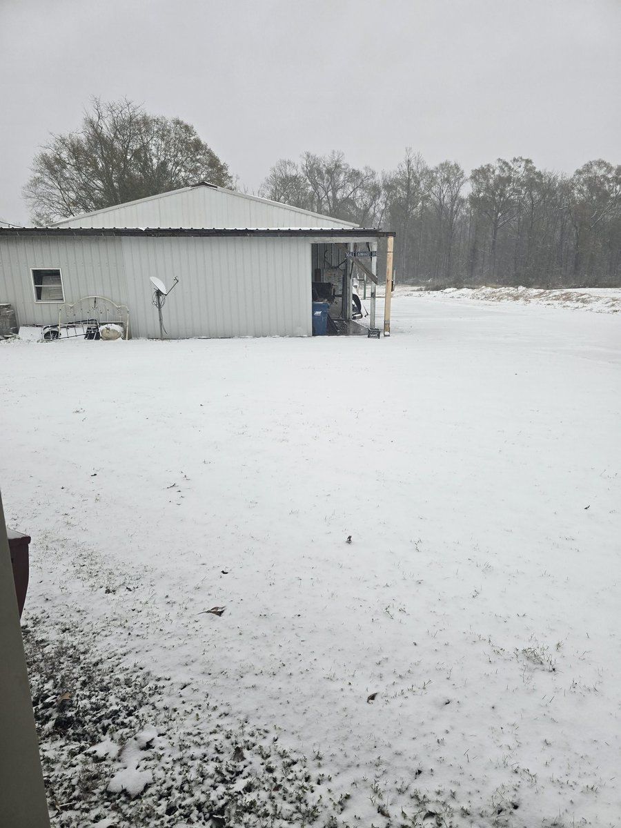 ApeStaxByAjax's tweet photo. Snow here at the #ApeCave
#Snow #MSWX #Mississippi https://t.co/W0Bnh05XQw