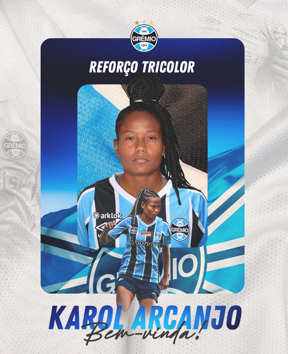KAROL ARCANJO É TRICOLOR! 🇪🇪 Aos 27 anos, a mais nova zagueira das #GuriasGremistas chega do América-MG e assina contrato até o final de 2025. Que seja uma temporada repleta de conquistas e vitórias!

Leia em: gremio.net/noticias/detal…